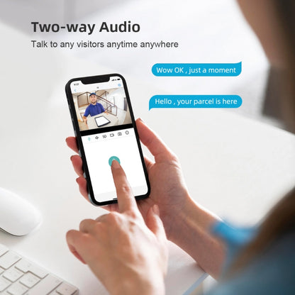 A8-C2 2MP Smart WiFi Surveillance IP Camera, Dual-light Full Color Night Vision / Two Way Audio / TF Card, Power Plug:US Plug(White) by bashfashion