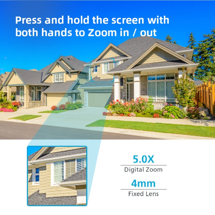 A8-C2 2MP Smart WiFi Surveillance IP Camera, Dual-light Full Color Night Vision / Two Way Audio / TF Card, Power Plug:US Plug(White) by bashfashion