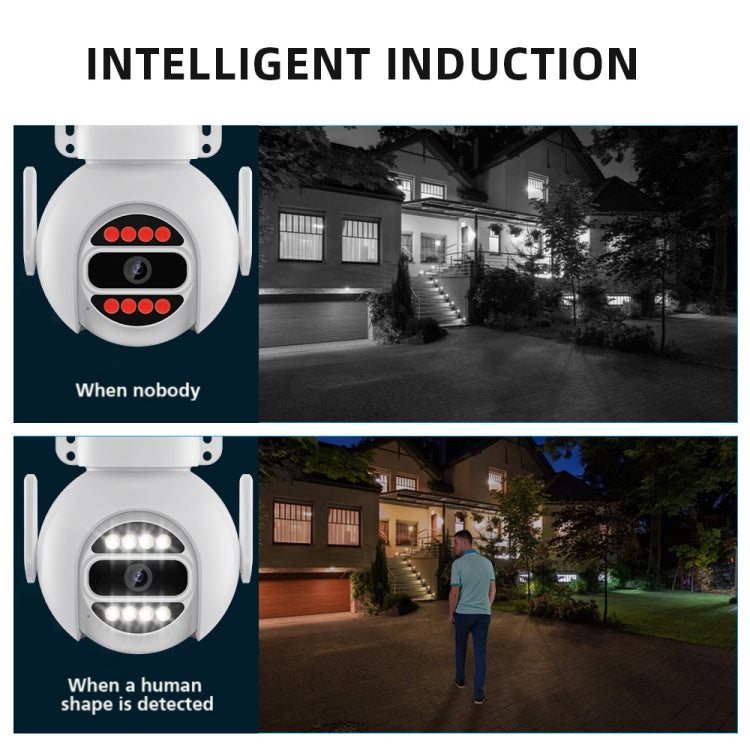 A8-C2 2MP Smart WiFi Surveillance IP Camera, Dual-light Full Color Night Vision / Two Way Audio / TF Card, Power Plug:EU Plug(White) by bashfashion