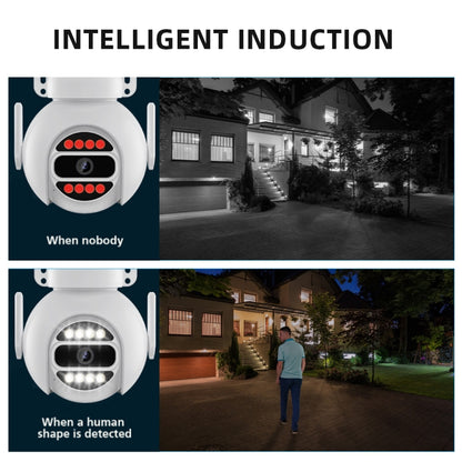 A8-C2 2MP Smart WiFi Surveillance IP Camera, Dual-light Full Color Night Vision / Two Way Audio / TF Card, Power Plug:US Plug(White) by bashfashion