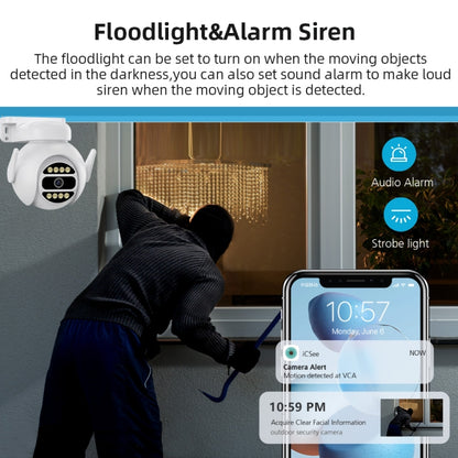 A8-C2 2MP Smart WiFi Surveillance IP Camera, Dual-light Full Color Night Vision / Two Way Audio / TF Card, Power Plug:AU Plug(White) by bashfashion