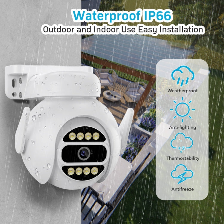 A8-C2 2MP Smart WiFi Surveillance IP Camera, Dual-light Full Color Night Vision / Two Way Audio / TF Card, Power Plug:AU Plug(White) by bashfashion