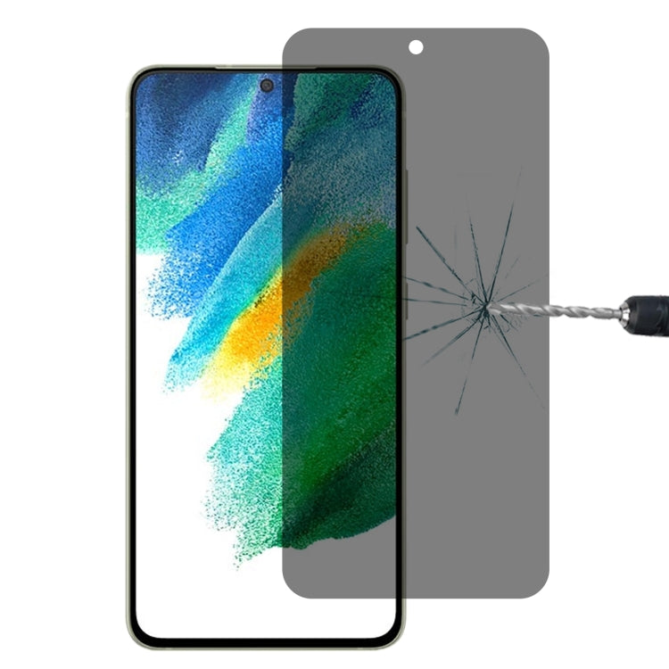 For Samsung Galaxy S21 FE 5G Flat Surface Privacy Tempered Glass Film by bashfashion