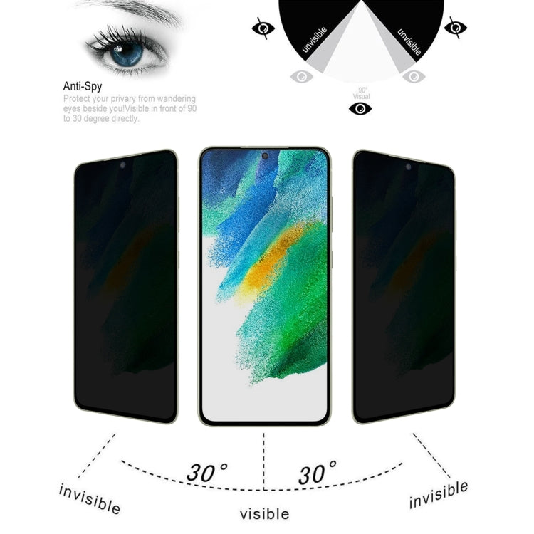 For Samsung Galaxy S21 FE 5G Flat Surface Privacy Tempered Glass Film by bashfashion