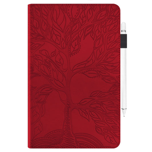 For Samsung Galaxy Tab S8 / S7 Life Tree Series Horizontal Flip Leather Tablet Case(Red) by bashfashion