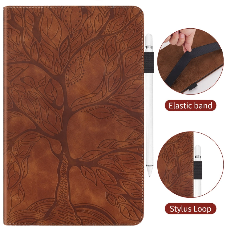 For Samsung Galaxy Tab S8 / S7 Life Tree Series Horizontal Flip Leather Tablet Case(Brown) by bashfashion