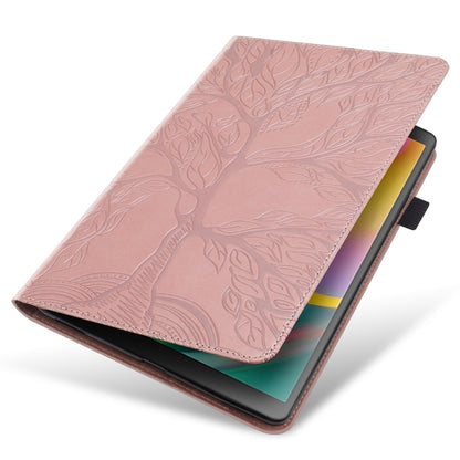 For Samsung Galaxy Tab S9+ / S9 FE+ Life Tree Series Horizontal Flip Leather Tablet Case(Rose Gold) by bashfashion