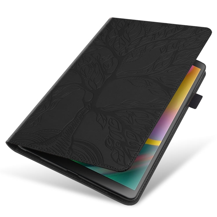 For Samsung Galaxy Tab S9 Ultra Life Tree Series Horizontal Flip Leather Tablet Case(Black) by bashfashion