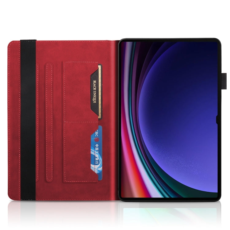 For Samsung Galaxy Tab S9 Ultra Life Tree Series Horizontal Flip Leather Tablet Case(Red) by bashfashion