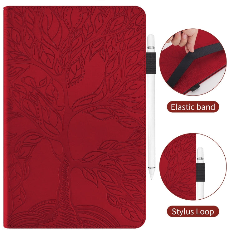 For Samsung Galaxy Tab S9 Ultra Life Tree Series Horizontal Flip Leather Tablet Case(Red) by bashfashion