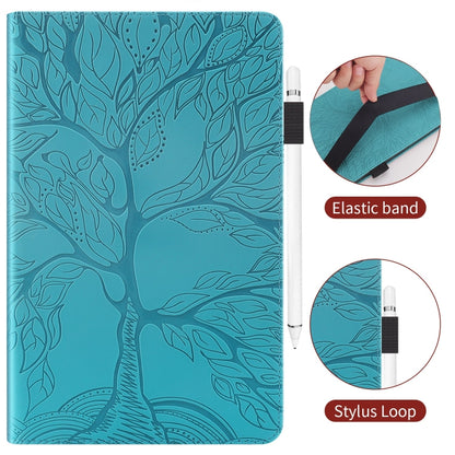 For Samsung Galaxy Tab S9 Ultra Life Tree Series Horizontal Flip Leather Tablet Case(Lake Blue) by bashfashion