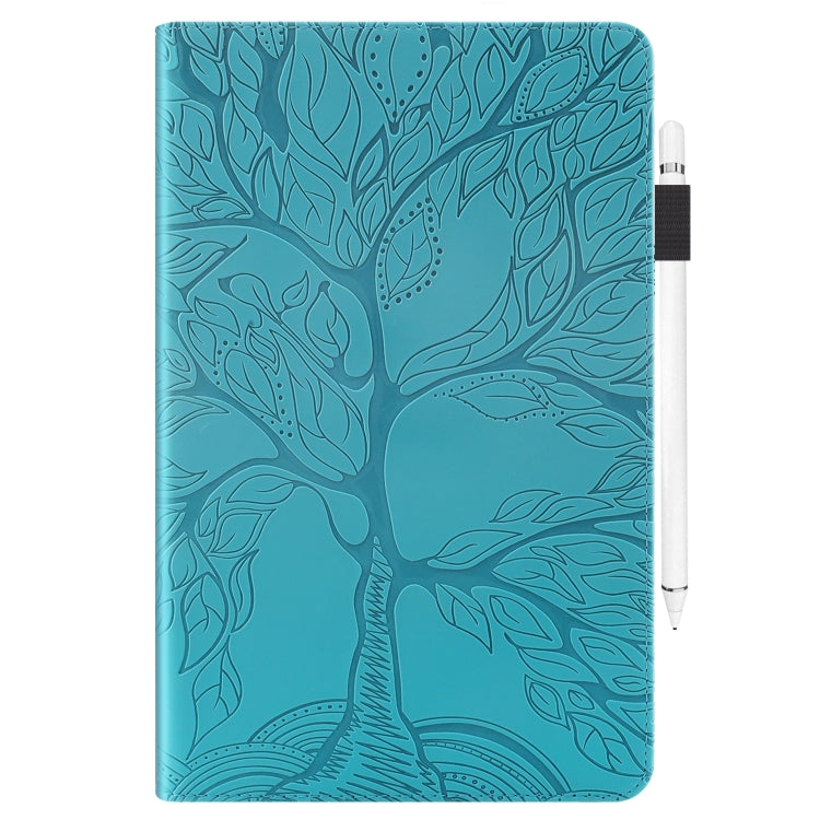 For Samsung Galaxy Tab S9 / S9 FE Life Tree Series Horizontal Flip Leather Tablet Case(Lake Blue) by bashfashion