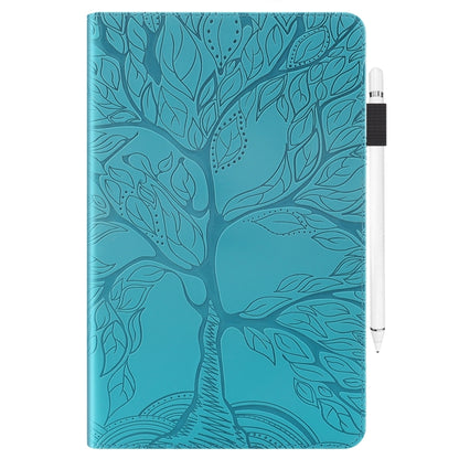 For Samsung Galaxy Tab S9 / S9 FE Life Tree Series Horizontal Flip Leather Tablet Case(Lake Blue) by bashfashion