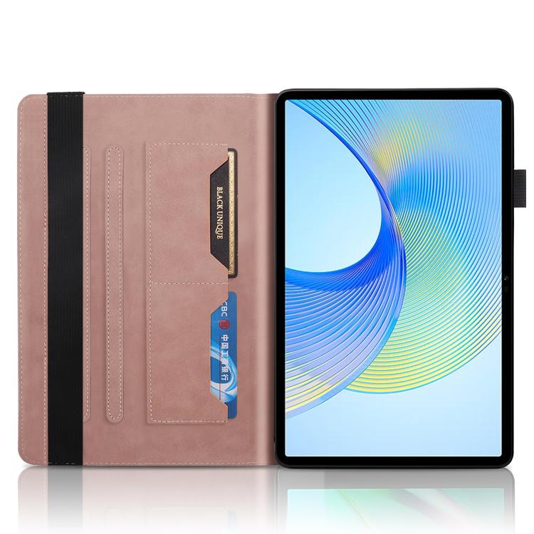 For Samsung Galaxy Tab S10 FE+ Life Tree Series Horizontal Flip Leather Tablet Case(Rose Gold) by bashfashion