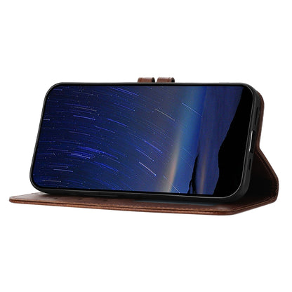 For iPhone 16e Embossed Happy Cat Pattern Flip Leather Phone Case(Brown) by bashfashion