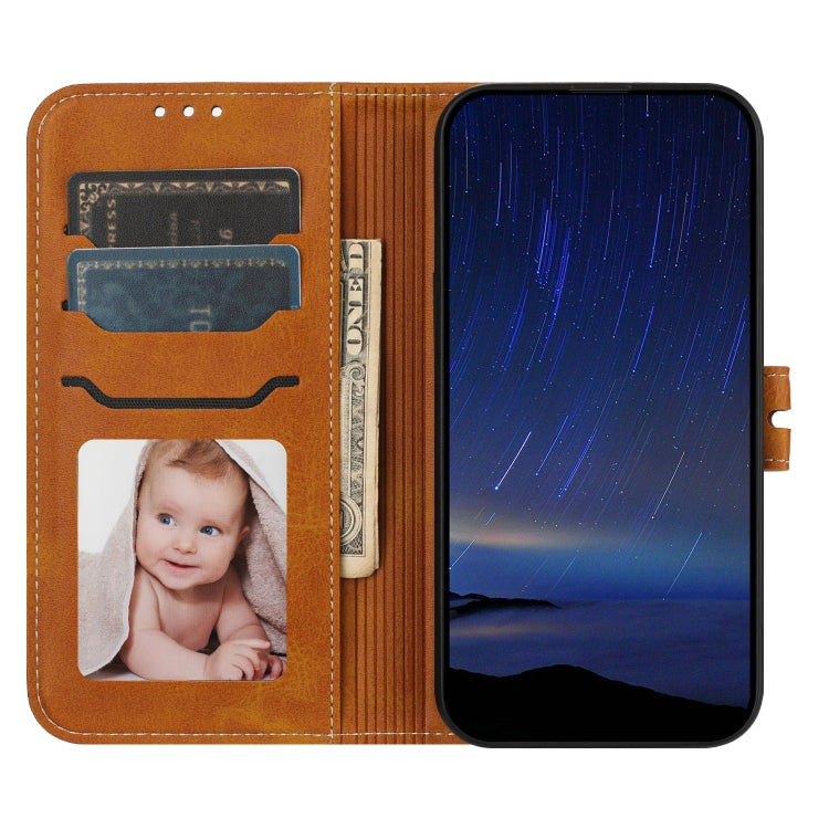 For iPhone 16e Embossed Happy Cat Pattern Flip Leather Phone Case(Yellow) by bashfashion