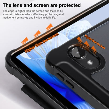 For Huawei MatePad Air 11.5 inch 3-Fold Clear Acrylic Leather Tablet Case(Black) by bashfashion