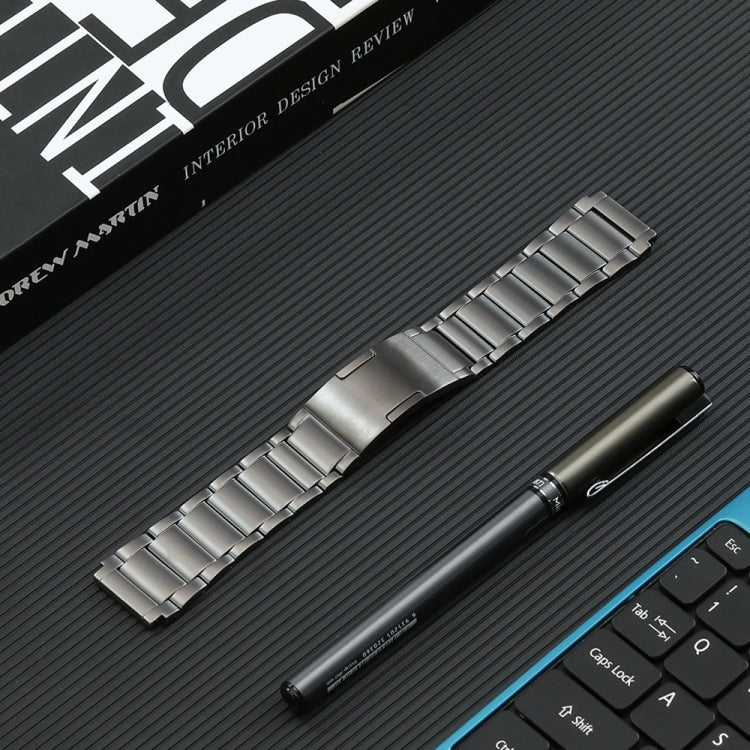 For Huawei Watch 4 Pro/GT3/GT2 Porsche Ver 22mm Three Strains HW Buckle Titanium Steel Watch Band(Grey) by bashfashion