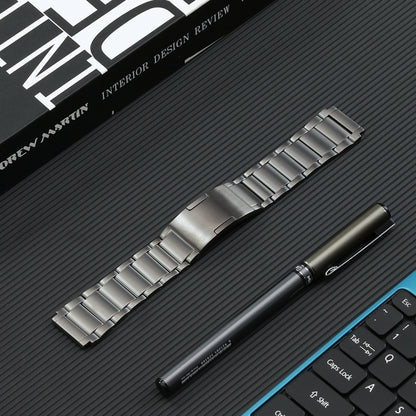 For Huawei Watch 4 Pro/GT3/GT2 Porsche Ver 22mm Three Strains HW Buckle Titanium Steel Watch Band(Grey) by bashfashion