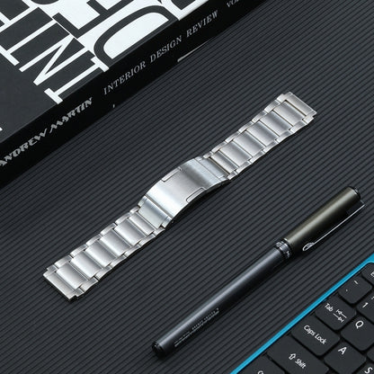 For Huawei Watch 4 Pro/GT3/GT2 Porsche Ver 22mm Three Strains HW Buckle Titanium Steel Watch Band(Silver) by bashfashion