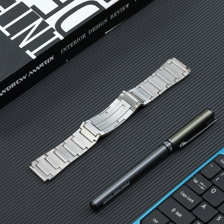 For Huawei Watch 4 Pro/GT3/GT2 Porsche Ver 22mm Three Strains HW Buckle Titanium Steel Watch Band(Silver) by bashfashion