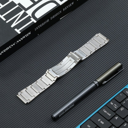 For Huawei Watch 4 Pro/GT3/GT2 Porsche Ver 22mm Three Strains HW Buckle Titanium Steel Watch Band(Silver) by bashfashion