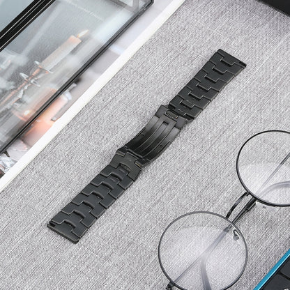 For Huawei Watch 3 Pro/GT3 SE/GT2 Pro 22mm Original Buckle Titanium Steel Watch Band(Black) by bashfashion