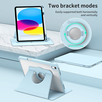 For iPad 2025 / 2022 Acrylic 360 Rotation Detachable Leather Tablet Case(Ice Blue) by bashfashion