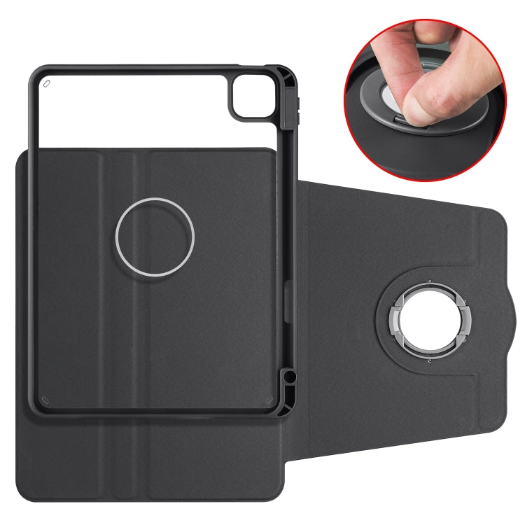 For iPad Pro 13 2025 / 2024 Acrylic 360 Rotation Detachable Leather Tablet Case(Black) by bashfashion