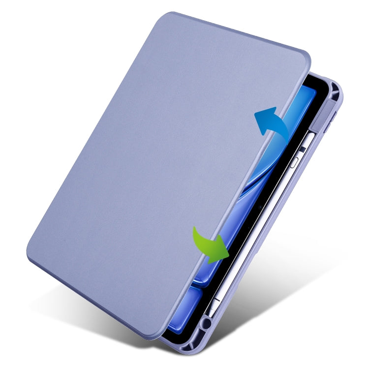 For iPad Air 13 2025 / 2024 Acrylic 360 Rotation Detachable Leather Tablet Case(Lavender Purple) by bashfashion