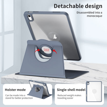 For iPad Air 13 2025 / 2024 Acrylic 360 Rotation Detachable Leather Tablet Case(Lavender Purple) by bashfashion