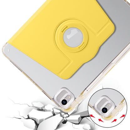 For iPad Pro 11 2025 / 2024 Clear Acrylic 360 Rotation Detachable Leather Tablet Case(Yellow) by bashfashion