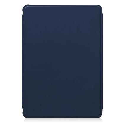 For Samsung Galaxy Tab S9 360 Rotation Transparent Smart Leather Case(Dark Blue) by bashfashion