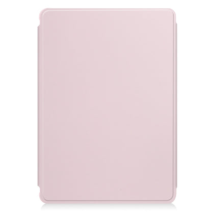 For Samsung Galaxy Tab A9+ 360 Rotation Transparent Smart Leather Case(Pink) by bashfashion