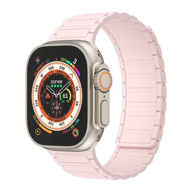 For Apple Watch Ultra 49mm Magnetic Loop Silicone Watch Band(Pink) by bashfashion