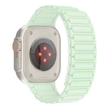 For Apple Watch Series 8 41mm Magnetic Loop Silicone Watch Band(Light Mint) by bashfashion