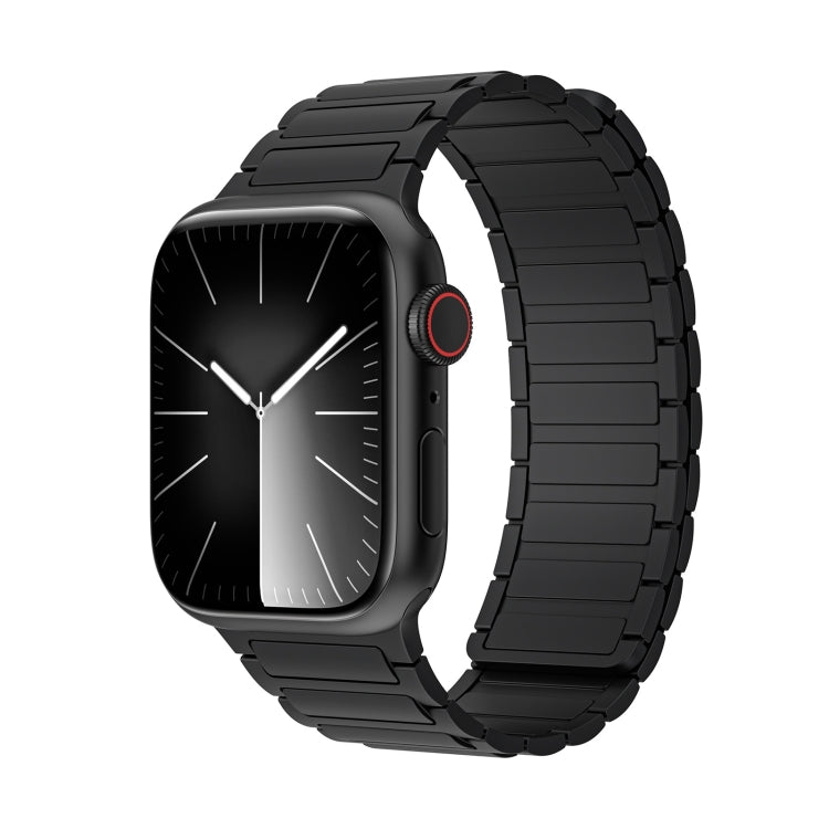 For Apple Watch Series 7 41mm Magnetic Loop Silicone Watch Band(Black) by bashfashion
