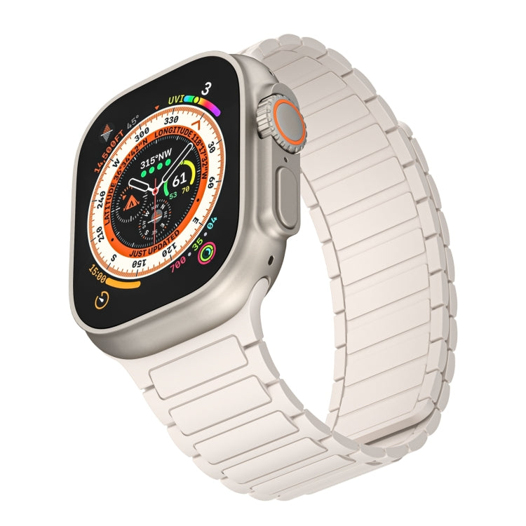 For Apple Watch SE 40mm Magnetic Loop Silicone Watch Band(Starlight) by bashfashion