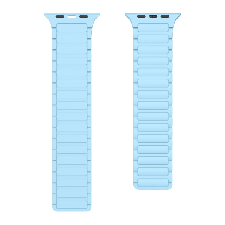 For Apple Watch SE 40mm Magnetic Loop Silicone Watch Band(Light Blue) by bashfashion