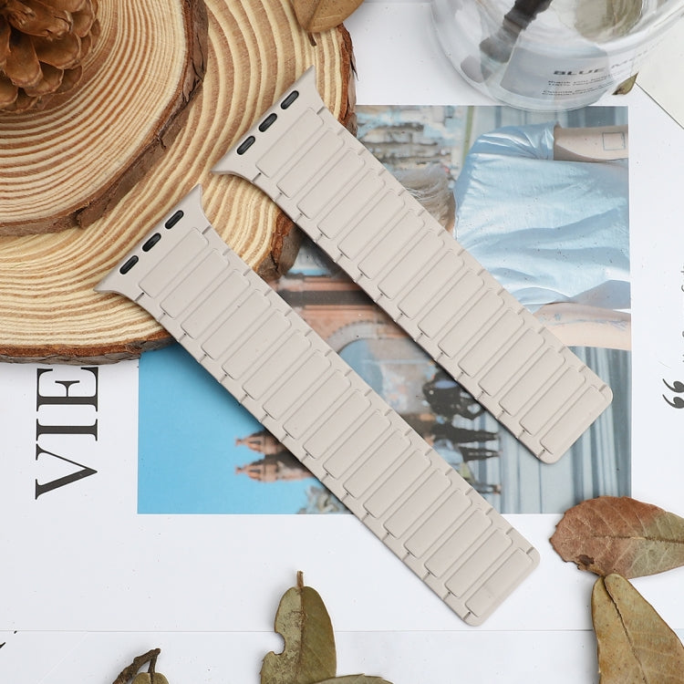 For Apple Watch Series 5 40mm Magnetic Loop Silicone Watch Band(Starlight) by bashfashion