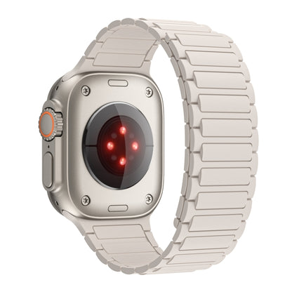 For Apple Watch Series 4 44mm Magnetic Loop Silicone Watch Band(Starlight) by bashfashion