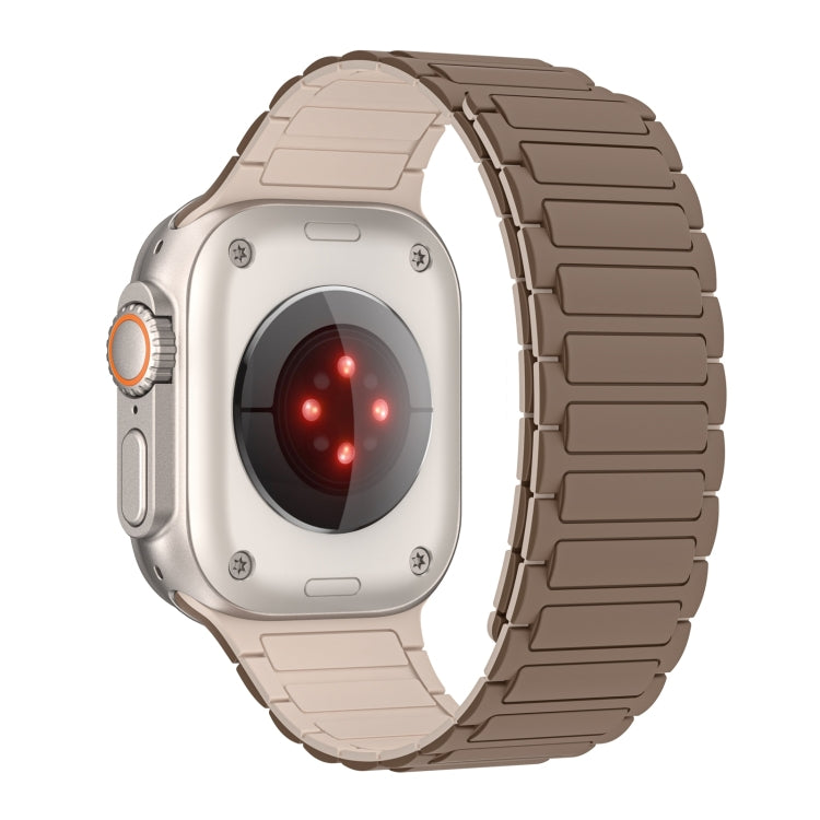 For Apple Watch Series 4 40mm Magnetic Loop Silicone Watch Band(Brown Apricot) by bashfashion