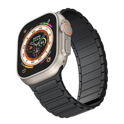 For Apple Watch Series 2 42mm Magnetic Loop Silicone Watch Band(Black) by bashfashion