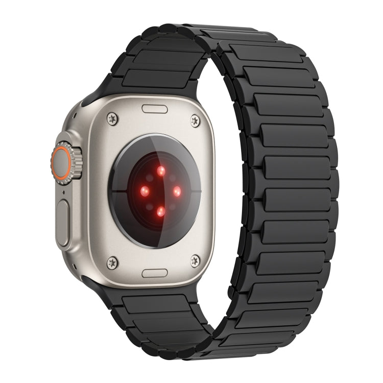 For Apple Watch Series 2 42mm Magnetic Loop Silicone Watch Band(Black) by bashfashion