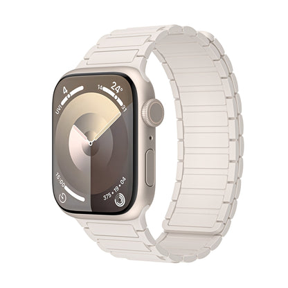 For Apple Watch 42mm Magnetic Loop Silicone Watch Band(Starlight) by bashfashion