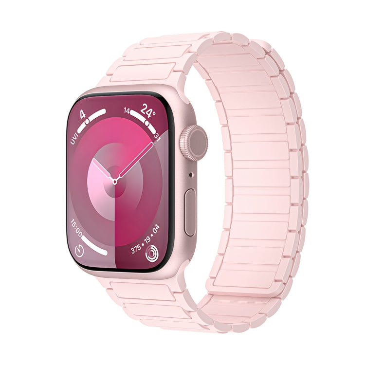 For Apple Watch 42mm Magnetic Loop Silicone Watch Band(Pink) by bashfashion