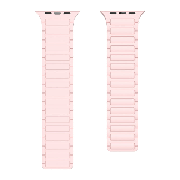 For Apple Watch 42mm Magnetic Loop Silicone Watch Band(Pink) by bashfashion