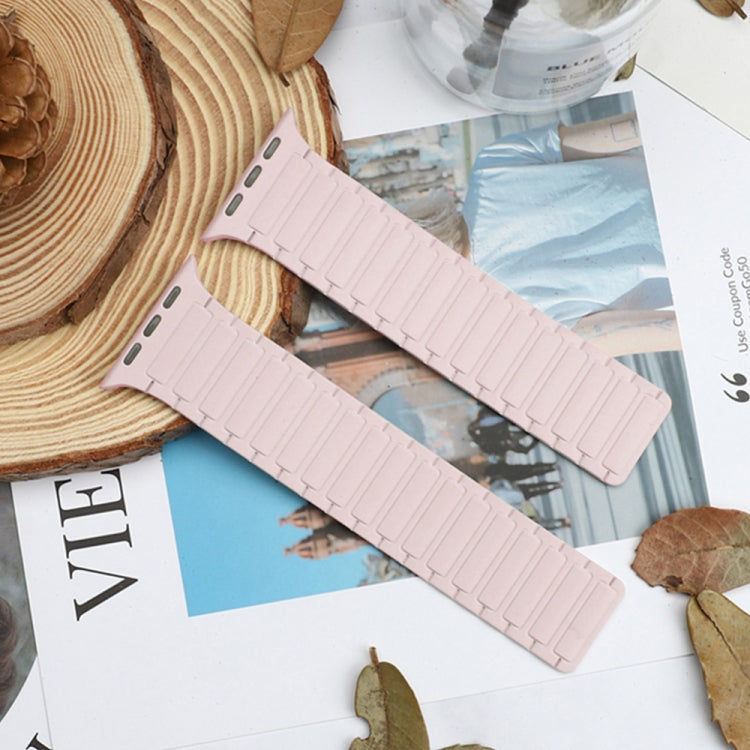 For Apple Watch 38mm Magnetic Loop Silicone Watch Band(Pink) by bashfashion