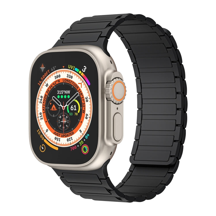 For Apple Watch Ultra 2 49mm Magnetic Loop Silicone Watch Band(Black) by bashfashion