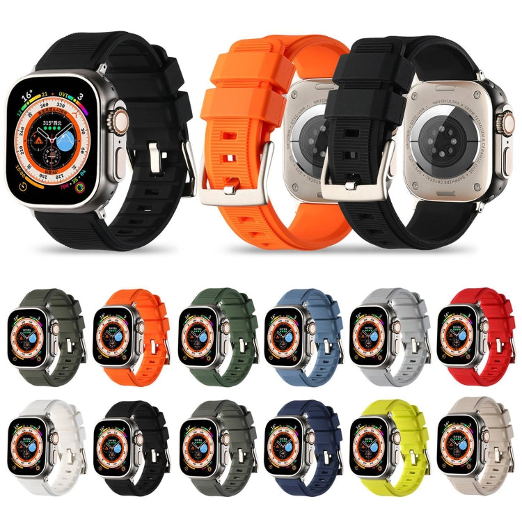 For Apple Watch Ultra 2 49mm Double Ring Silicone Watch Band(Red) by bashfashion